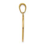 14k Polished and Satin Solid Saint Anthony Small Round Medal Pendant - Image 2