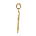 14K Polished Filigree Key Charm - Image 2