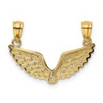 14K Polished 2-Piece Break Apart Angel Wings Pendants - Image 3