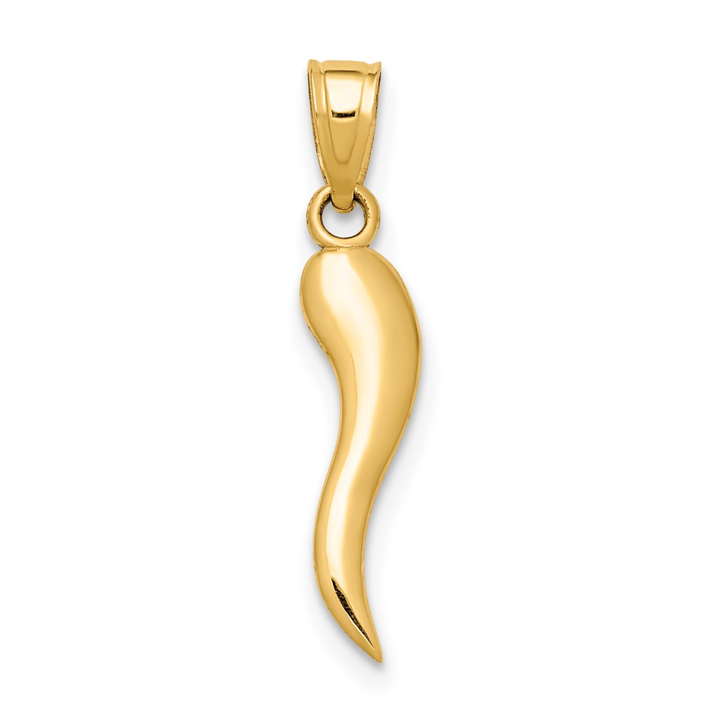 K5926.jpg 14k Italian Horn Pendant - Image 1