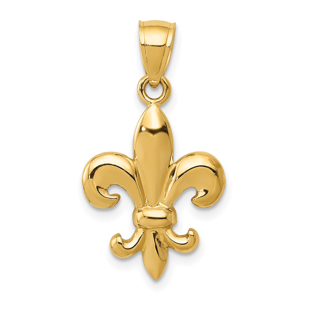 K5941.jpg 14k Polished Fleur de Lis Pendant - Image 1
