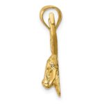 14k Polished Deer Head Pendant - Image 2