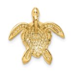 14k Polished Large Sea Turtle Chain Slide - Image 3