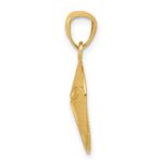 14k Satin Diamond-cut Sand Dollar Pendant - Image 2