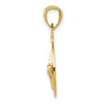 14k Diamond-cut Polished Compass Pendant - Image 2