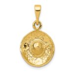 14K  3-D Sombrero Pendant