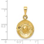 14K  3-D Sombrero Pendant - Image 5