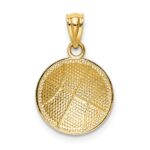 14K Satin and Polished Basketball Pendant - Image 3