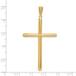 14k Large Polished Tube Cross Pendant - Image 3