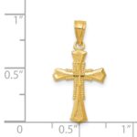 14k Diamond-cut Cross Pendant - Image 3