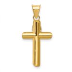 14k Two-Tone Polished Crucifix Pendant - Image 4