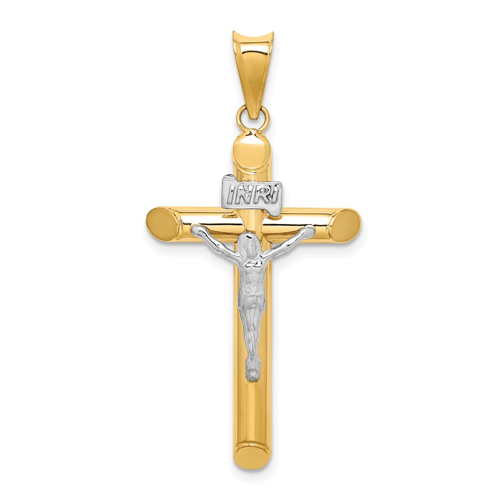 K6281.jpg 14k Two-Tone Polished Crucifix Pendant - Image 1