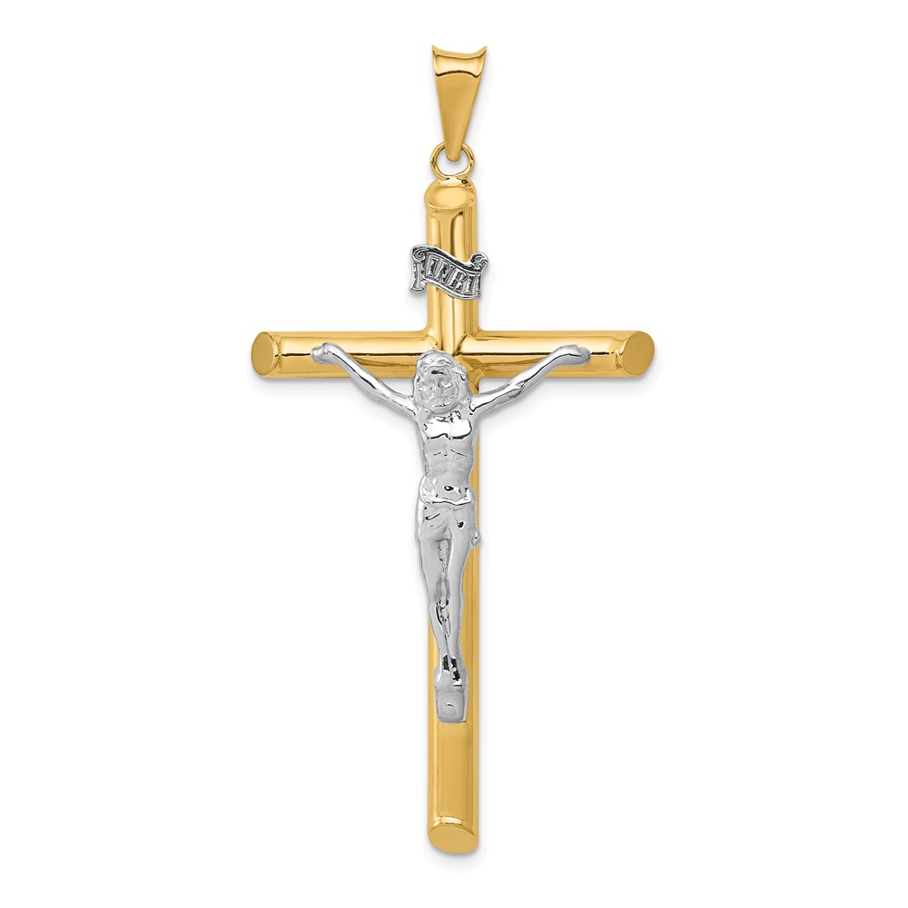 K6283.jpg 14k Two-Tone Polished Crucifix Pendant - Image 1