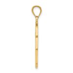 14k Polished Filigree Hamsa and Evil Eye Pendant - Image 2