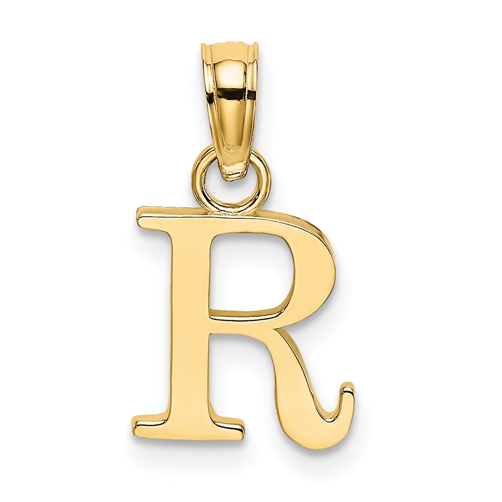 K6423R.jpg 14K Polished Block Letter R Initial Pendant - Image 1