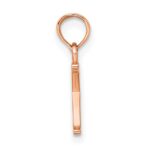 14K Rose Gold Polished Block Letter K Initial Pendant - Image 2