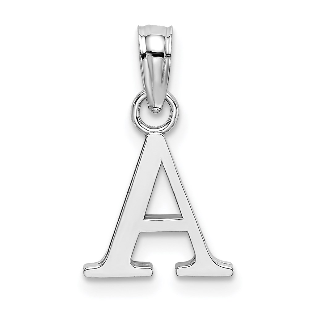 K6423WA.jpg 14KW Polished Block Letter A Initial Pendant - Image 1