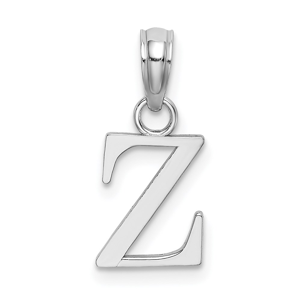K6423WZ.jpg 14K White Gold Polished Block Letter Z Initial Pendant - Image 1