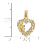 14K Teddy Bear in Heart Charm - Image 3