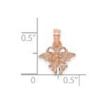 14K Rose Gold Textured Mini Butterfly Charm - Image 3