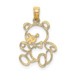 14K Cut out Teddy Bear Charm - Image 4