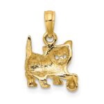 14K Cat with Ball Charm - Image 4