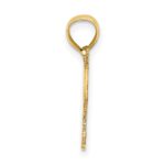 14K Polished and Textured Hummingbird Charm - Image 2