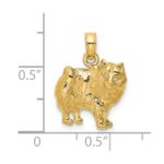 14K Polished Pomeranian Dog Charm - Image 3