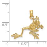 14K 2-D Textured Frog Charm - Image 4