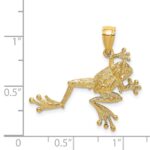 14K 2-D Textured Frog Charm - Image 4