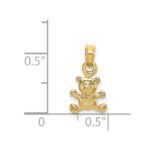 14K 3-D Mini Teddy Bear Charm - Image 5