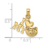 14K I HEART MY CAT Charm - Image 3