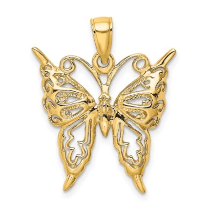 14K Cut-Out Butterfly Charm