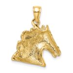 14K Textured Horse Head Charm - Image 4