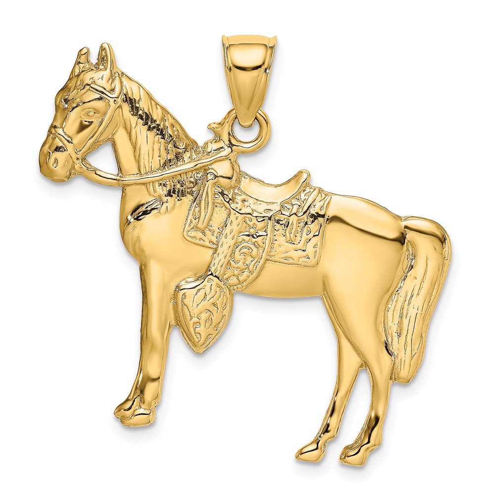 K6502.jpg 14K Horse with Saddle Charm - Image 1