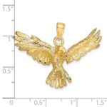 14K Eagle Flying Charm - Image 3