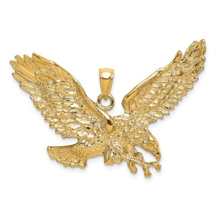 14K Eagle with Beak Touching Claws Charm