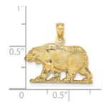 14K Textured Bear Charm - Image 3