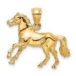 14K 3-D Horse Charm