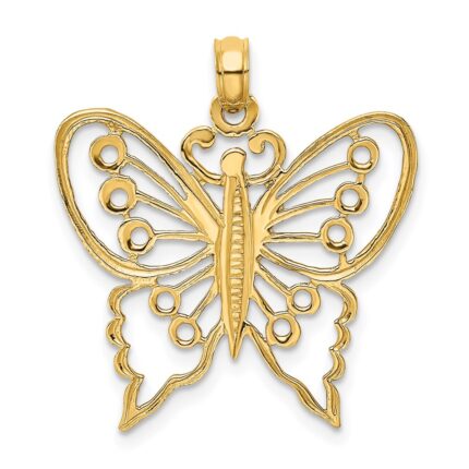 14K Cut-Out Butterfly Charm