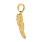 14K Textured Butterfly Pendant - Image 2