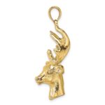 14K 3-D Deer Head 8-Point Buck Charm - Image 2