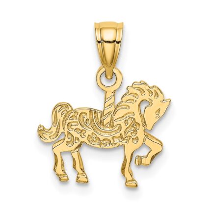 14K Carousel Horse Charm