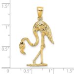 14K 3-D Textured Flamingo Charm - Image 3