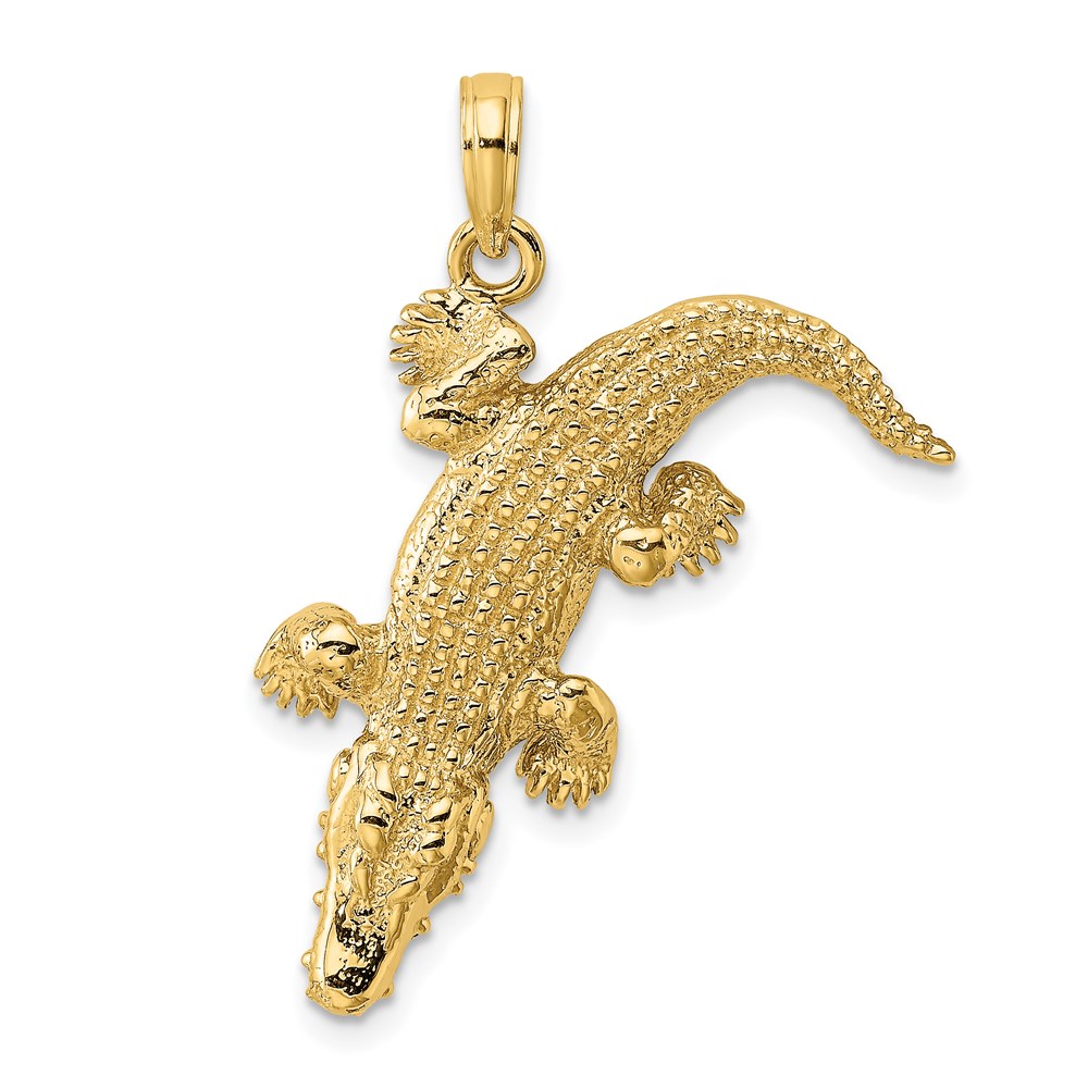 K6601.jpg 14K 3-D Alligator with Moveable Mouth Charm - Image 1