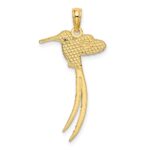 14K Polished Bird with Long Tail Charm - Image 4