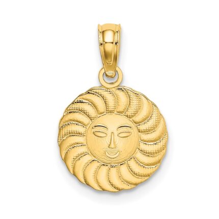 14K Sun Charm