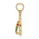 14k  3-D Multi-Color Enamel Single Flip-Flop Charm - Image 2