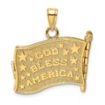 14K Enameled 3-D Pledge Of Allegiance US Flag Book Charm - Image 3
