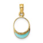 14K Aqua Enameled BEACH BUM Sun Visor Charm